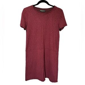 K Ld Signature Maroon Red Short Sleeve Jersey T-Shirt Dress Tunic